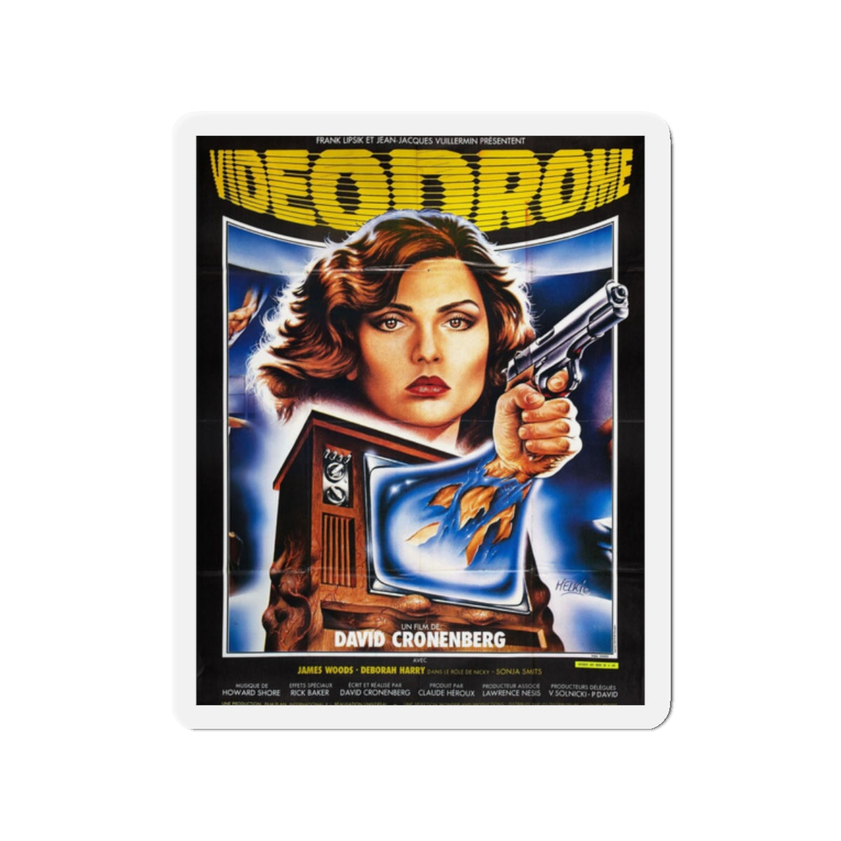 VIDEODROME (FRENCH) 1983 Movie Poster - Refrigerator Magnet