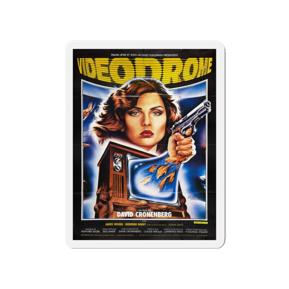 VIDEODROME (FRENCH) 1983 Movie Poster - Refrigerator Magnet