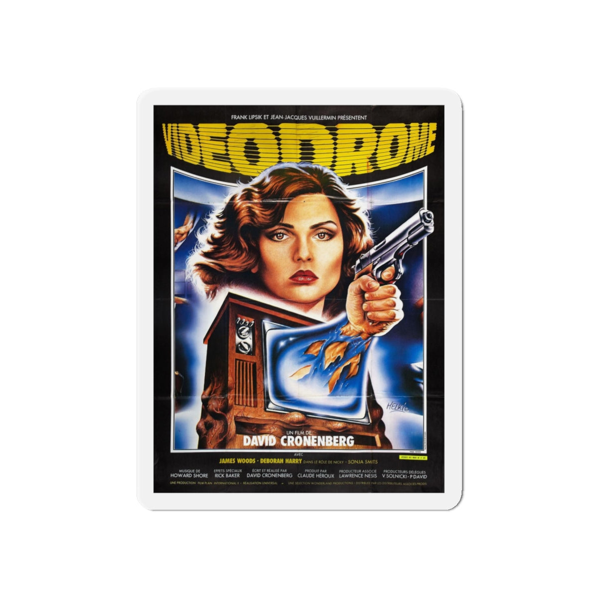 VIDEODROME (FRENCH) 1983 Movie Poster - Refrigerator Magnet