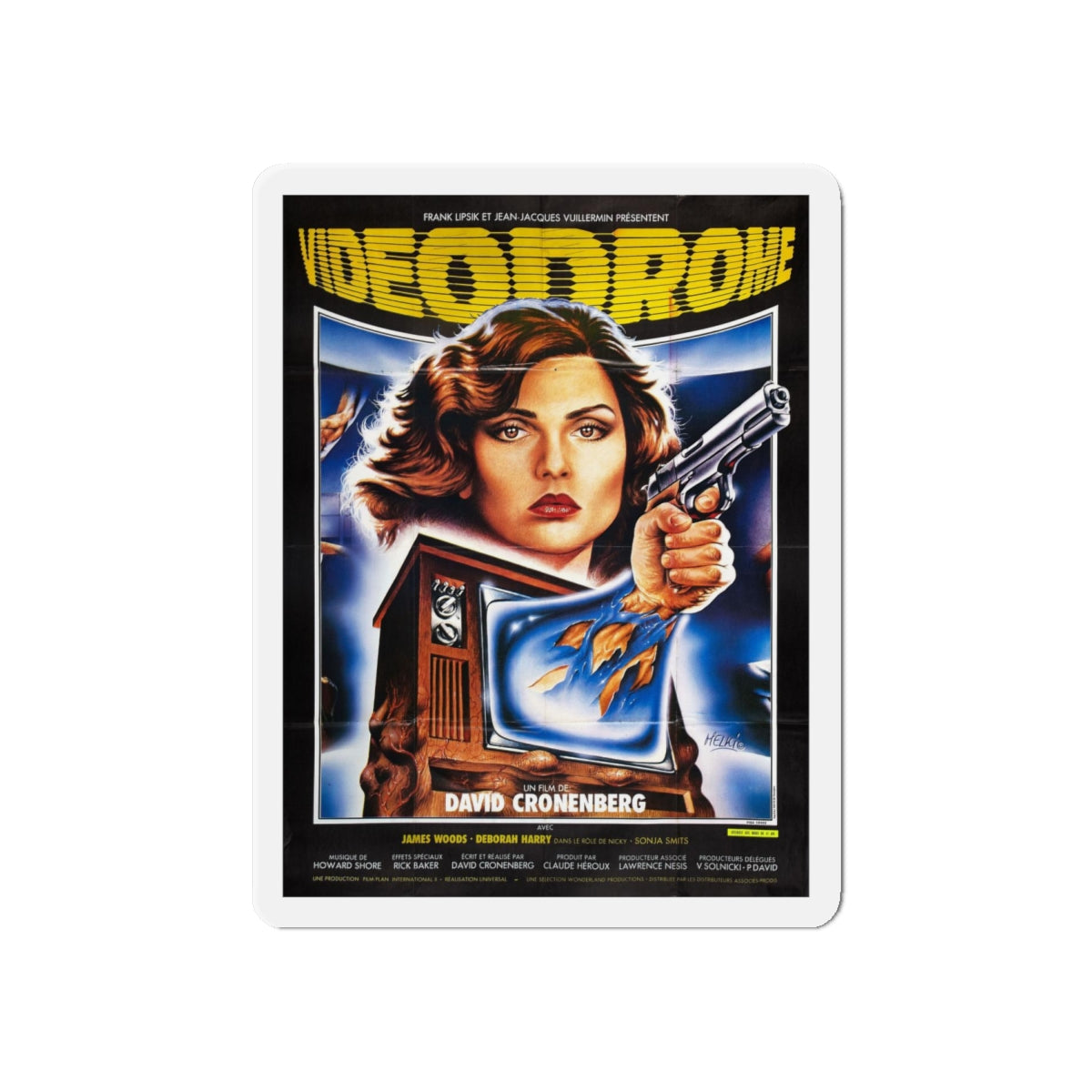 VIDEODROME (FRENCH) 1983 Movie Poster - Refrigerator Magnet