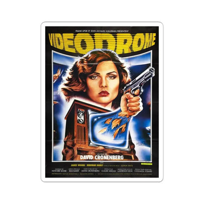 VIDEODROME (FRENCH) 1983 Movie Poster - STICKER Vinyl Kiss-Cut Decal 3 Inch White - The Sticker Space