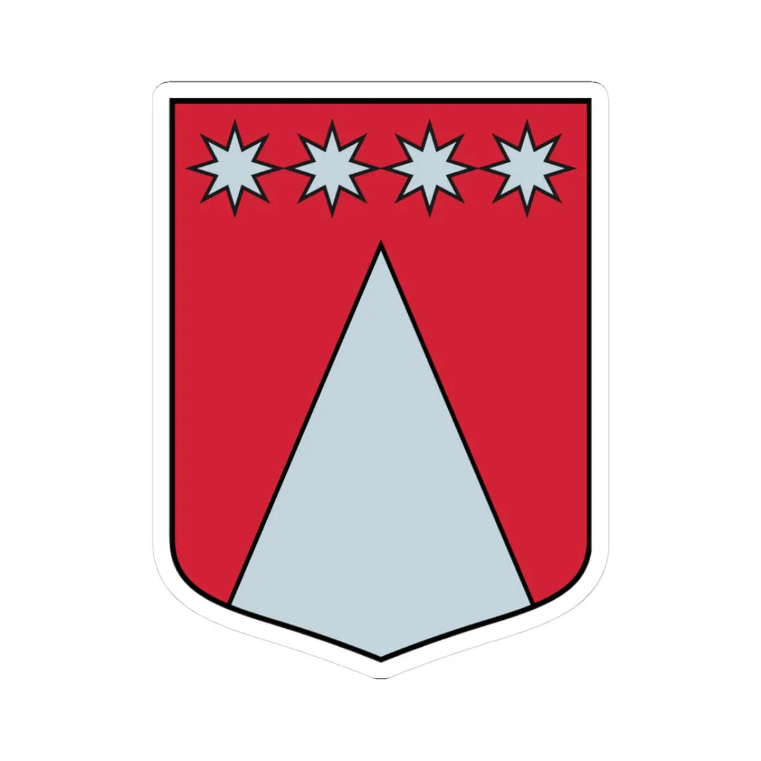 Vidrižu pagasts COA (Latvia) (Coat of Arms) STICKER Vinyl Kiss-Cut Decal 3 Inch White - The Sticker Space