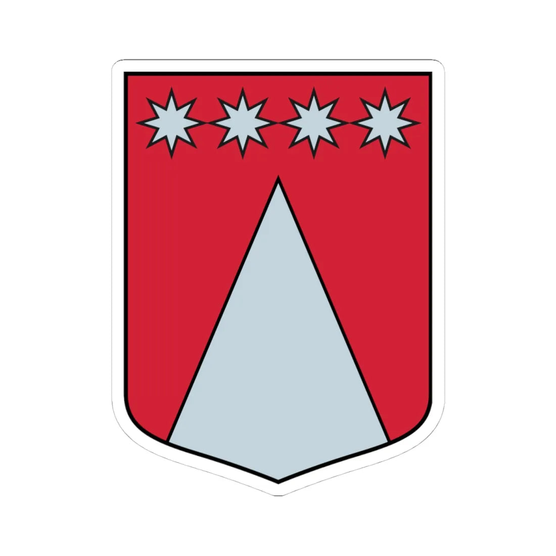 Vidrižu pagasts COA (Latvia) (Coat of Arms) STICKER Vinyl Kiss-Cut Decal 4 Inch White - The Sticker Space