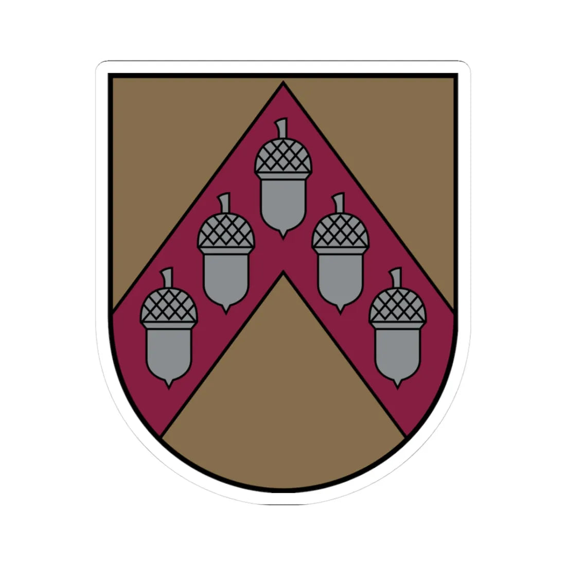 Viesītes novads COA (Latvia) (Coat of Arms) STICKER Vinyl Kiss-Cut Decal 3 Inch White - The Sticker Space