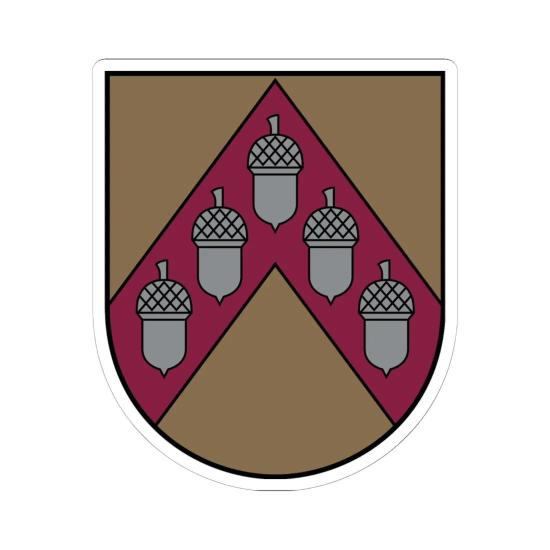 Viesītes novads COA (Latvia) (Coat of Arms) STICKER Vinyl Kiss-Cut Decal 6 Inch White - The Sticker Space