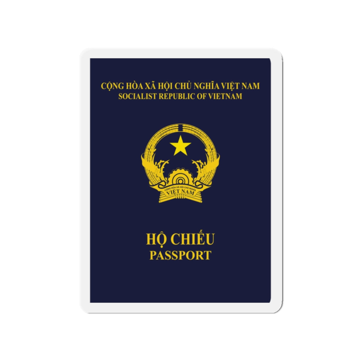 Vietnam Passport - Die-Cut Magnet-2" x 2"-The Sticker Space