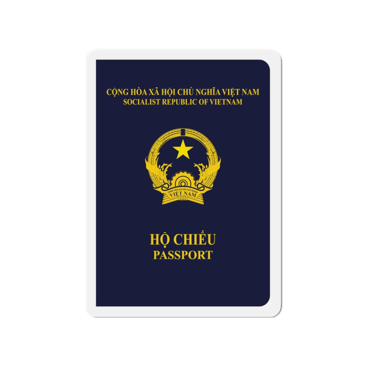 Vietnam Passport - Die-Cut Magnet-3" x 3"-The Sticker Space