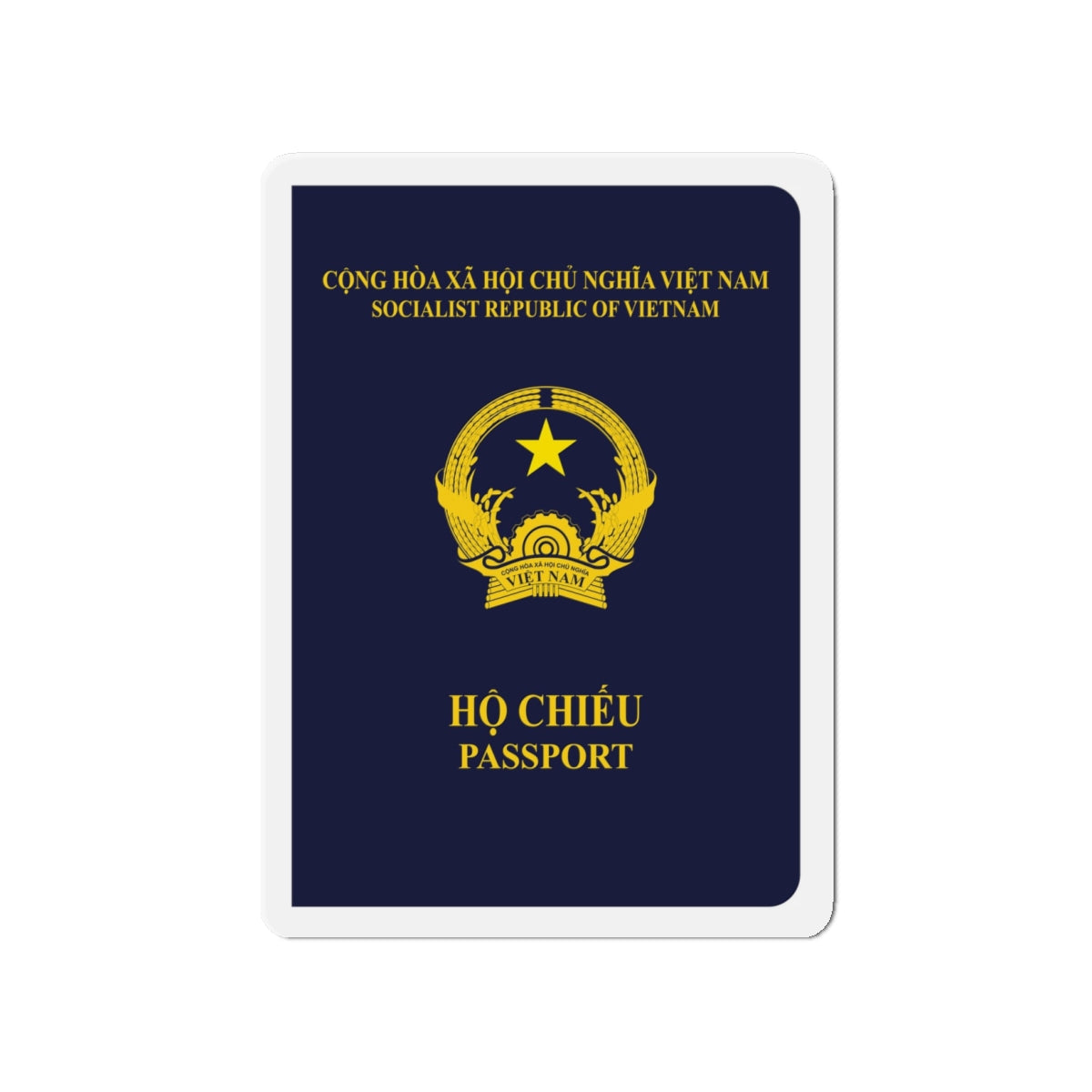 Vietnam Passport - Die-Cut Magnet-4" x 4"-The Sticker Space