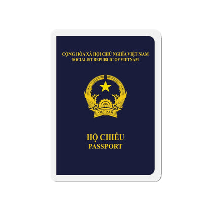 Vietnam Passport - Die-Cut Magnet-4" x 4"-The Sticker Space
