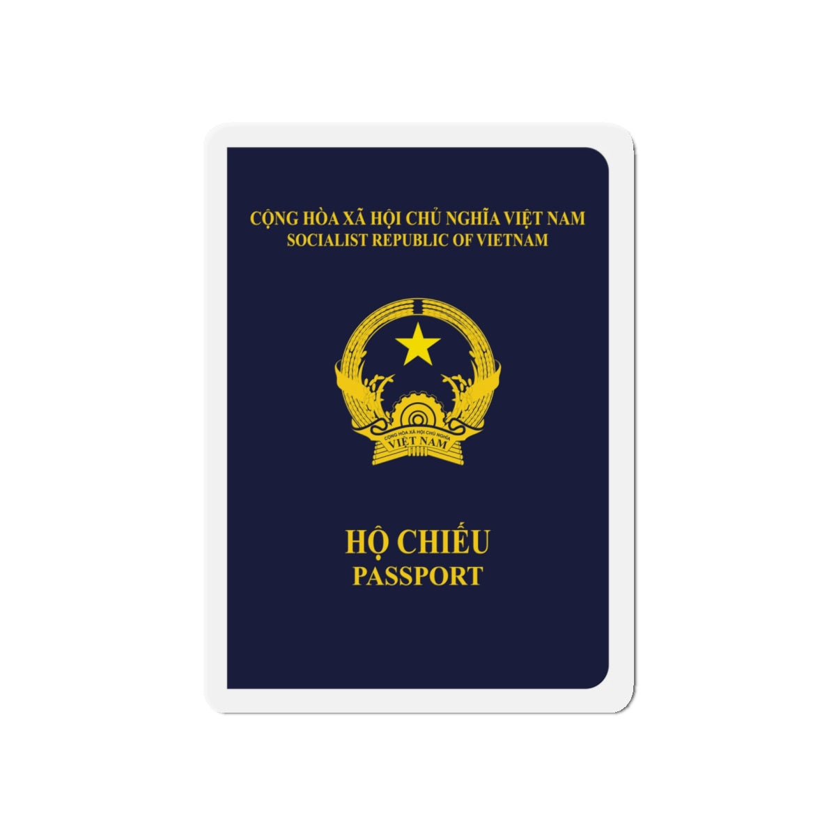Vietnam Passport - Die-Cut Magnet-5" x 5"-The Sticker Space
