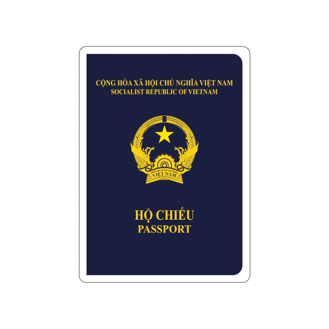 Vietnam Passport STICKER Vinyl Die-Cut Decal 3 Inch - The Sticker Space