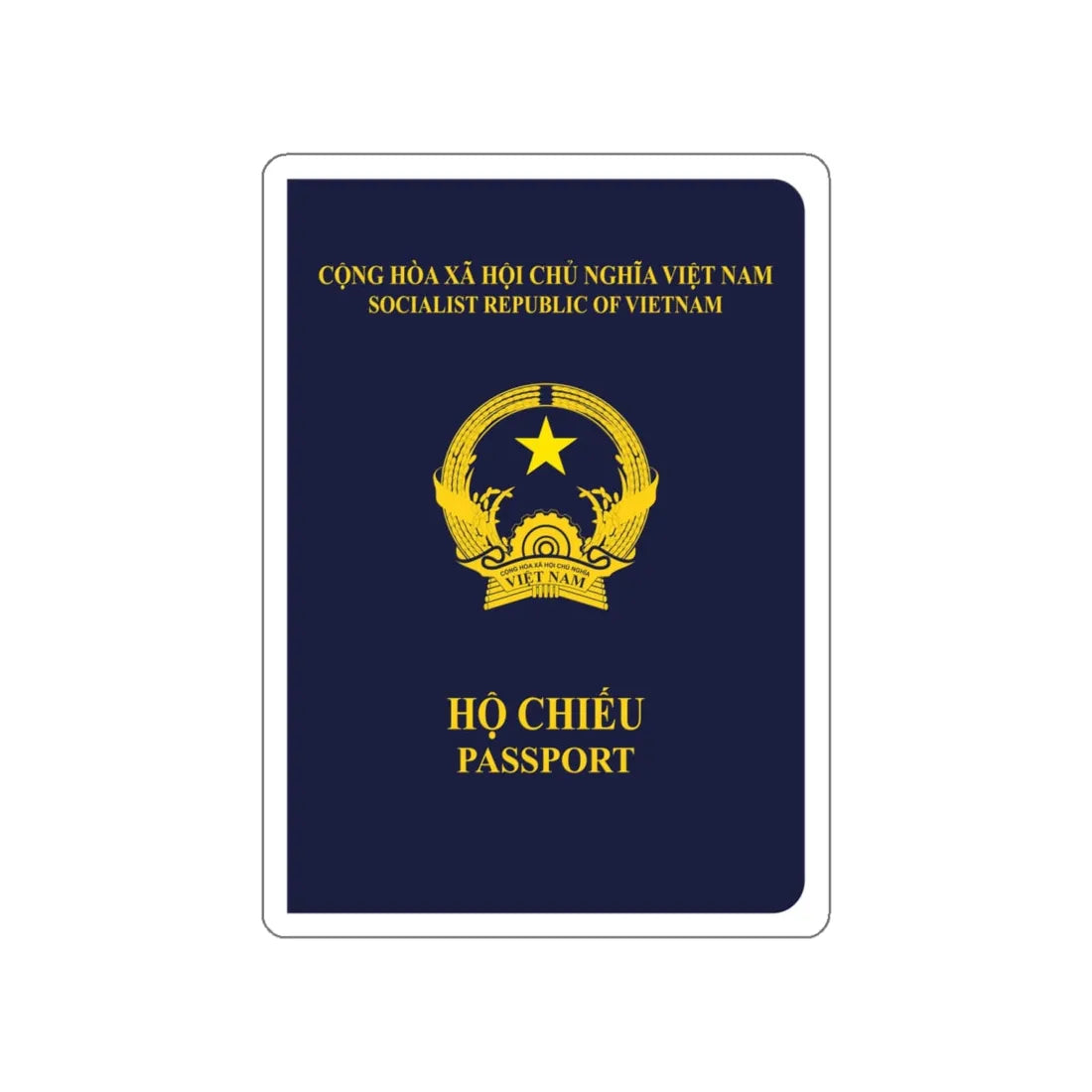 Vietnam Passport STICKER Vinyl Die-Cut Decal 6 Inch - The Sticker Space