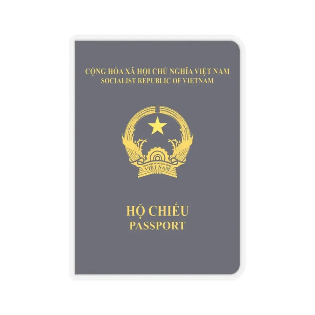 Vietnam Passport - STICKER Vinyl Kiss-Cut Decal 2 Inch Transparent - The Sticker Space