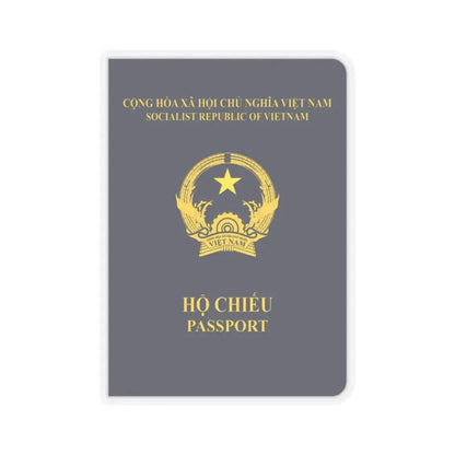 Vietnam Passport - STICKER Vinyl Kiss-Cut Decal 2 Inch Transparent - The Sticker Space