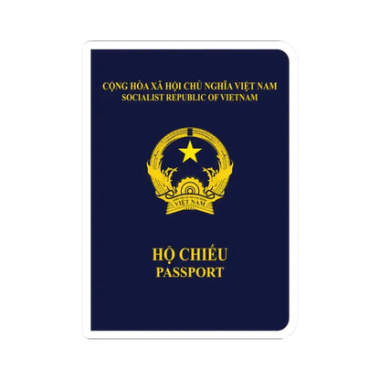 Vietnam Passport - STICKER Vinyl Kiss-Cut Decal 2 Inch White - The Sticker Space