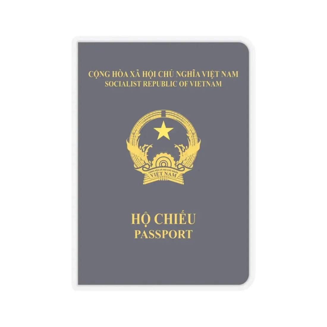 Vietnam Passport - STICKER Vinyl Kiss-Cut Decal 3 Inch Transparent - The Sticker Space