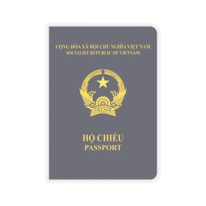 Vietnam Passport - STICKER Vinyl Kiss-Cut Decal 3 Inch Transparent - The Sticker Space