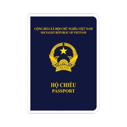 Vietnam Passport - STICKER Vinyl Kiss-Cut Decal 3 Inch White - The Sticker Space