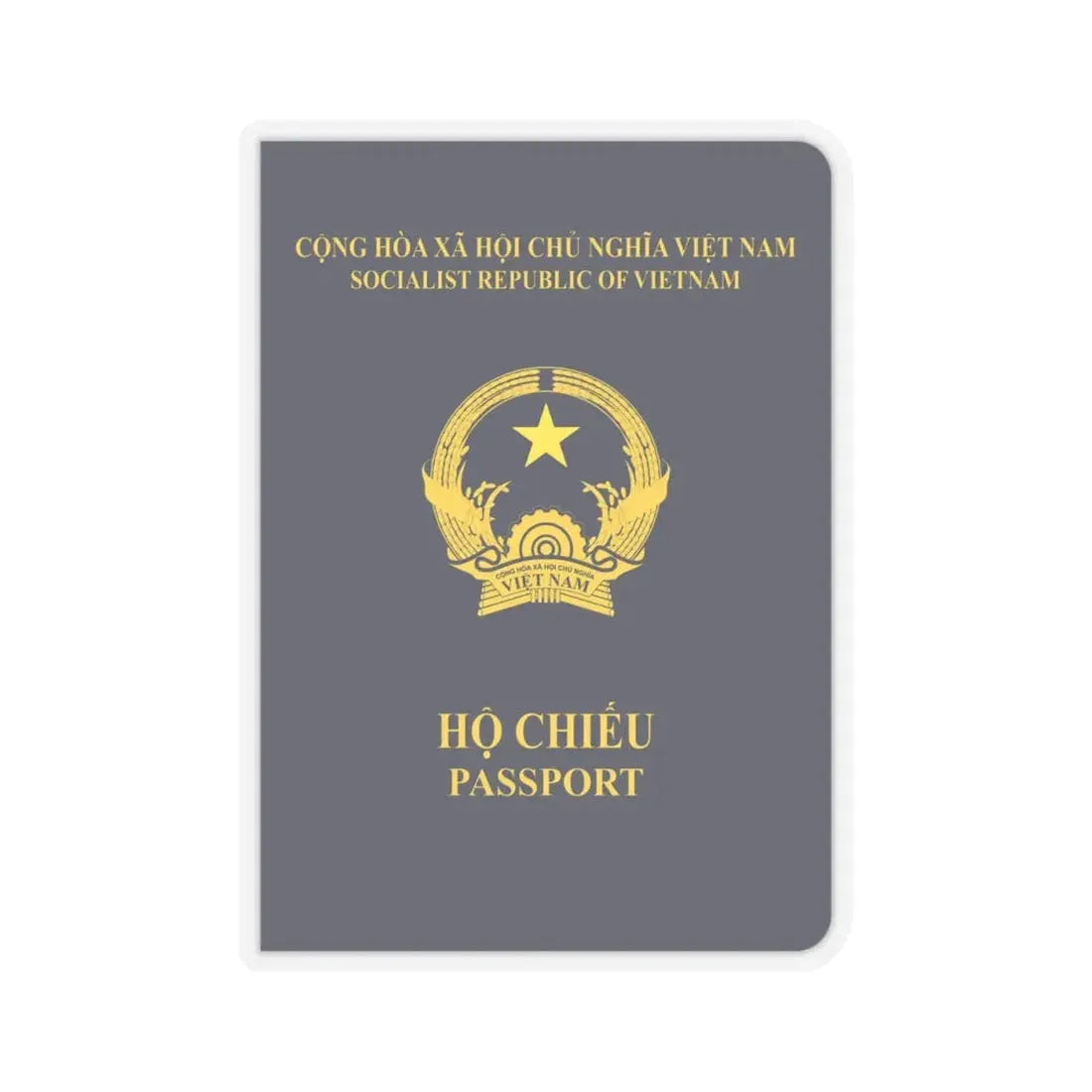 Vietnam Passport - STICKER Vinyl Kiss-Cut Decal 4 Inch Transparent - The Sticker Space