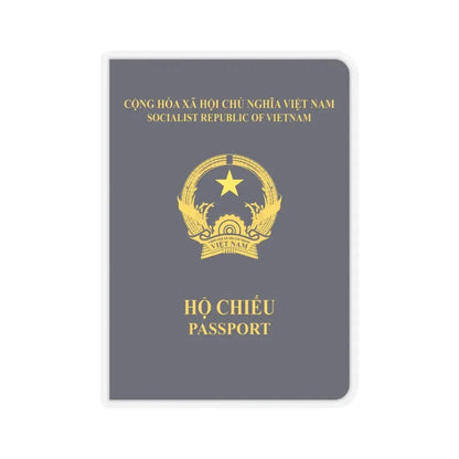 Vietnam Passport - STICKER Vinyl Kiss-Cut Decal 4 Inch Transparent - The Sticker Space