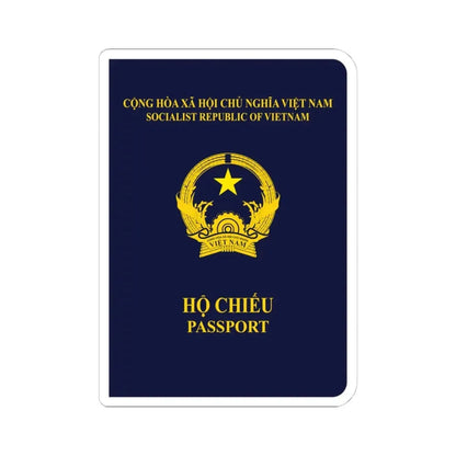 Vietnam Passport - STICKER Vinyl Kiss-Cut Decal 4 Inch White - The Sticker Space