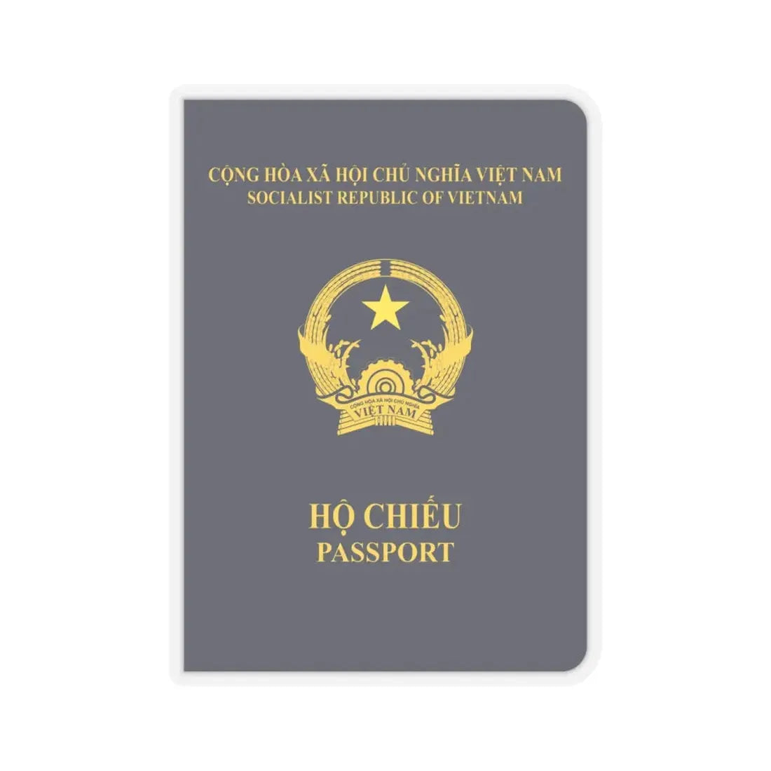 Vietnam Passport - STICKER Vinyl Kiss-Cut Decal 6 Inch Transparent - The Sticker Space