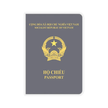 Vietnam Passport - STICKER Vinyl Kiss-Cut Decal 6 Inch Transparent - The Sticker Space