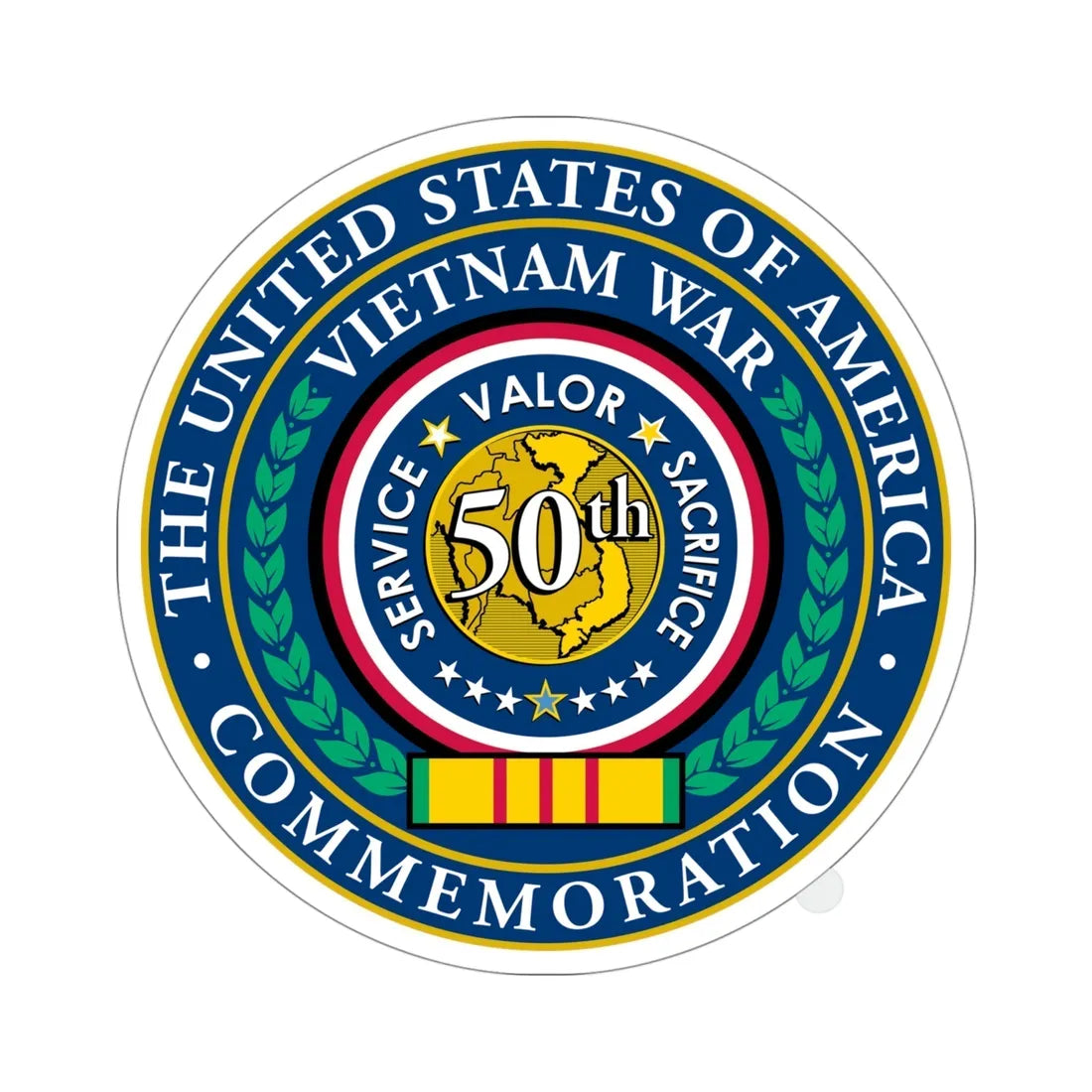 Vietnam War Commemoration 50th Anniversary STICKER Vinyl Die-Cut Decal 4 Inch - The Sticker Space