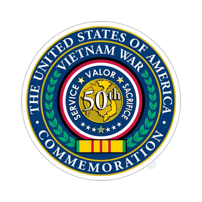 Vietnam War Commemoration 50th Anniversary STICKER Vinyl Die-Cut Decal 4 Inch - The Sticker Space