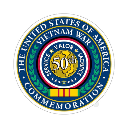 Vietnam War Commemoration 50th Anniversary STICKER Vinyl Die-Cut Decal 5 Inch - The Sticker Space