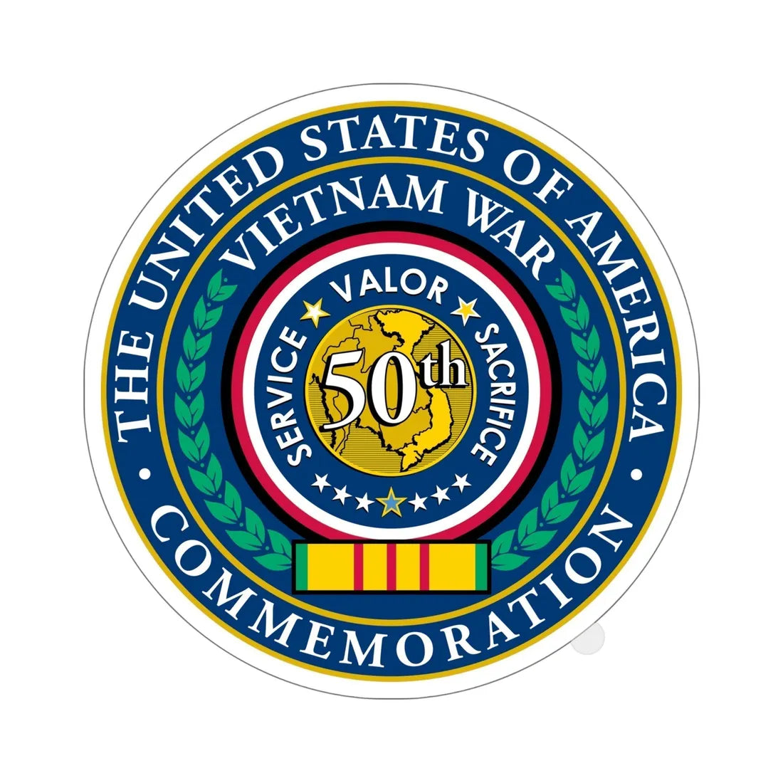 Vietnam War Commemoration 50th Anniversary STICKER Vinyl Die-Cut Decal 6 Inch - The Sticker Space