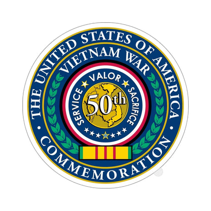 Vietnam War Commemoration 50th Anniversary STICKER Vinyl Die-Cut Decal 6 Inch - The Sticker Space