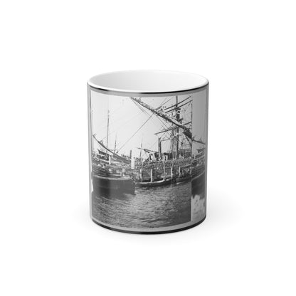 View of Boats and Ships at Wharf, Charleston, South Carolina (U.S. Civil War) Color Morphing Mug 11oz-11oz-The Sticker Space