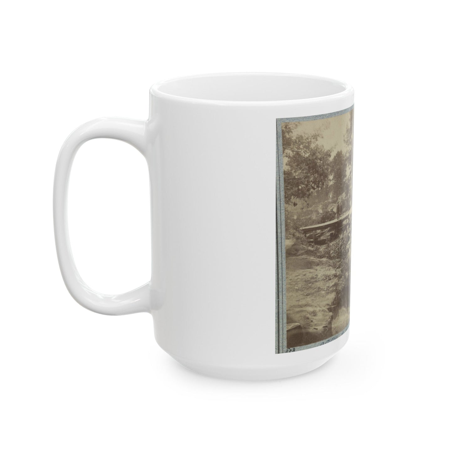 View Of Bombproof Tents Occupied By U.S. Colored Troops In Front Of Petersburg, Va., August 7, 1864 (U.S. Civil War) White Coffee Mug