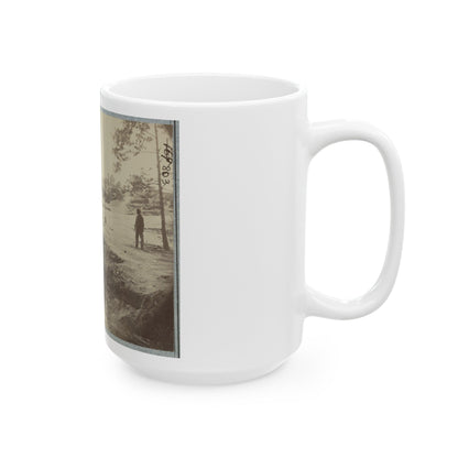 View Of Bombproof Tents Occupied By U.S. Colored Troops In Front Of Petersburg, Va., August 7, 1864 (U.S. Civil War) White Coffee Mug-The Sticker Space