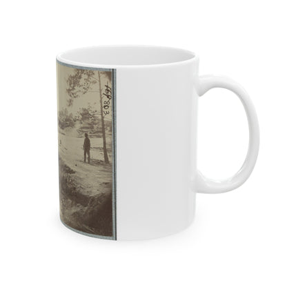 View Of Bombproof Tents Occupied By U.S. Colored Troops In Front Of Petersburg, Va., August 7, 1864 (U.S. Civil War) White Coffee Mug