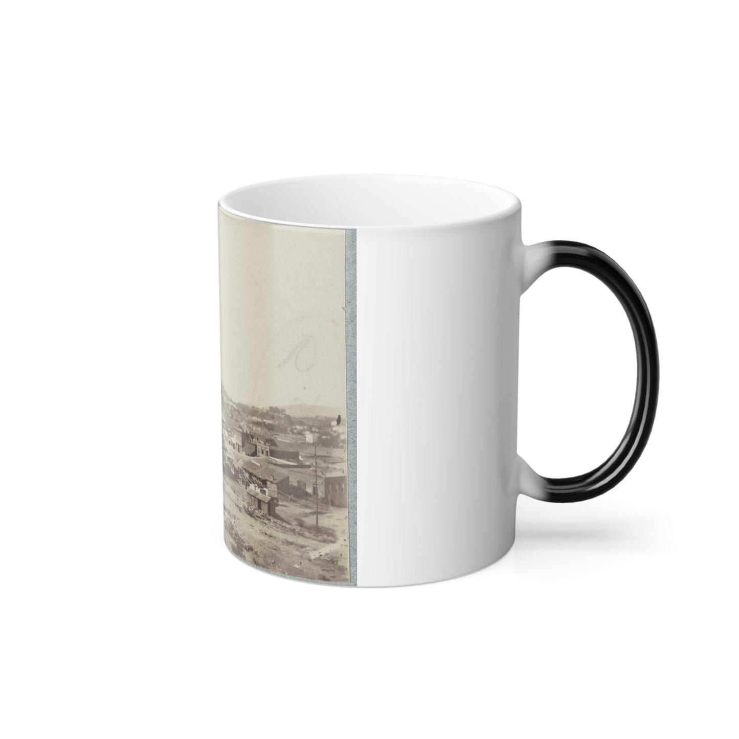 View of Chattanooga With Lookout Mountain in the Distance(2) (U.S. Civil War) Color Morphing Mug 11oz-11oz-The Sticker Space