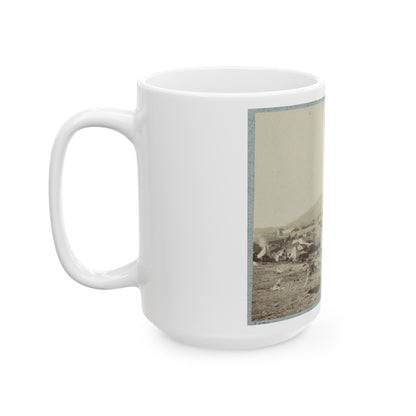 View Of Chattanooga With Lookout Mountain In The Distance(2) (U.S. Civil War) White Coffee Mug-The Sticker Space