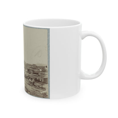 View Of Chattanooga With Lookout Mountain In The Distance(2) (U.S. Civil War) White Coffee Mug-The Sticker Space