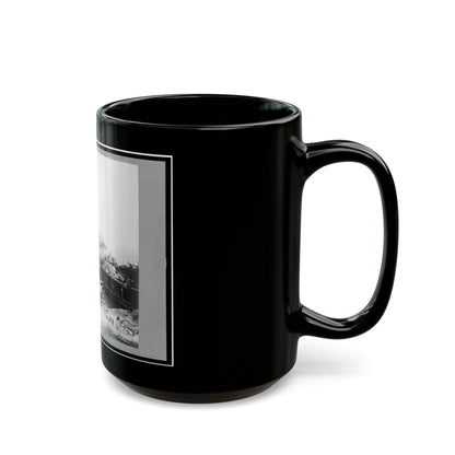 View Of City Point, Virginia, Showing Barges, Transports, Etc. (U.S. Civil War) Black Coffee Mug-The Sticker Space