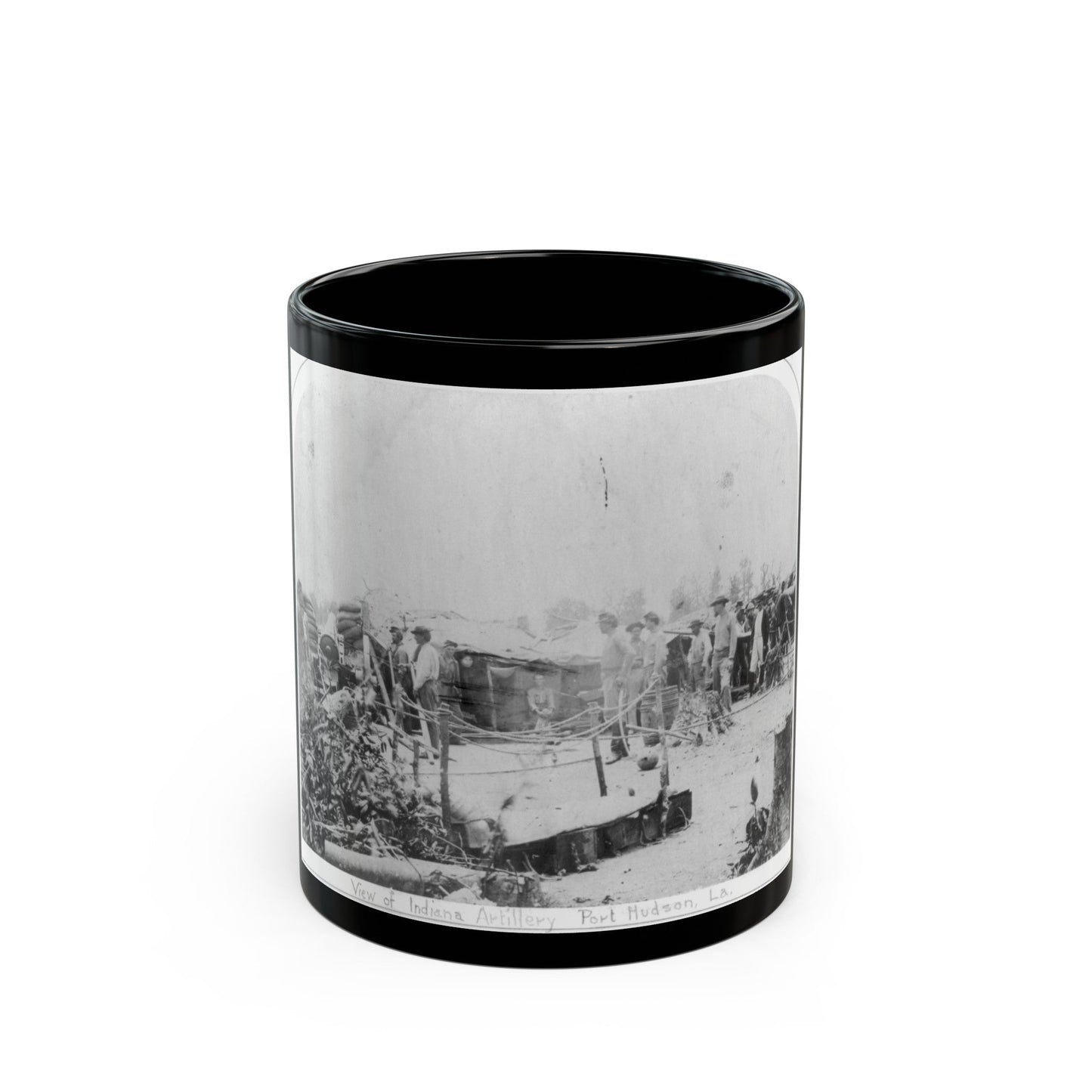 View Of Indiana Artillery, Port Hudson, La (U.S. Civil War) Black Coffee Mug-11oz-The Sticker Space