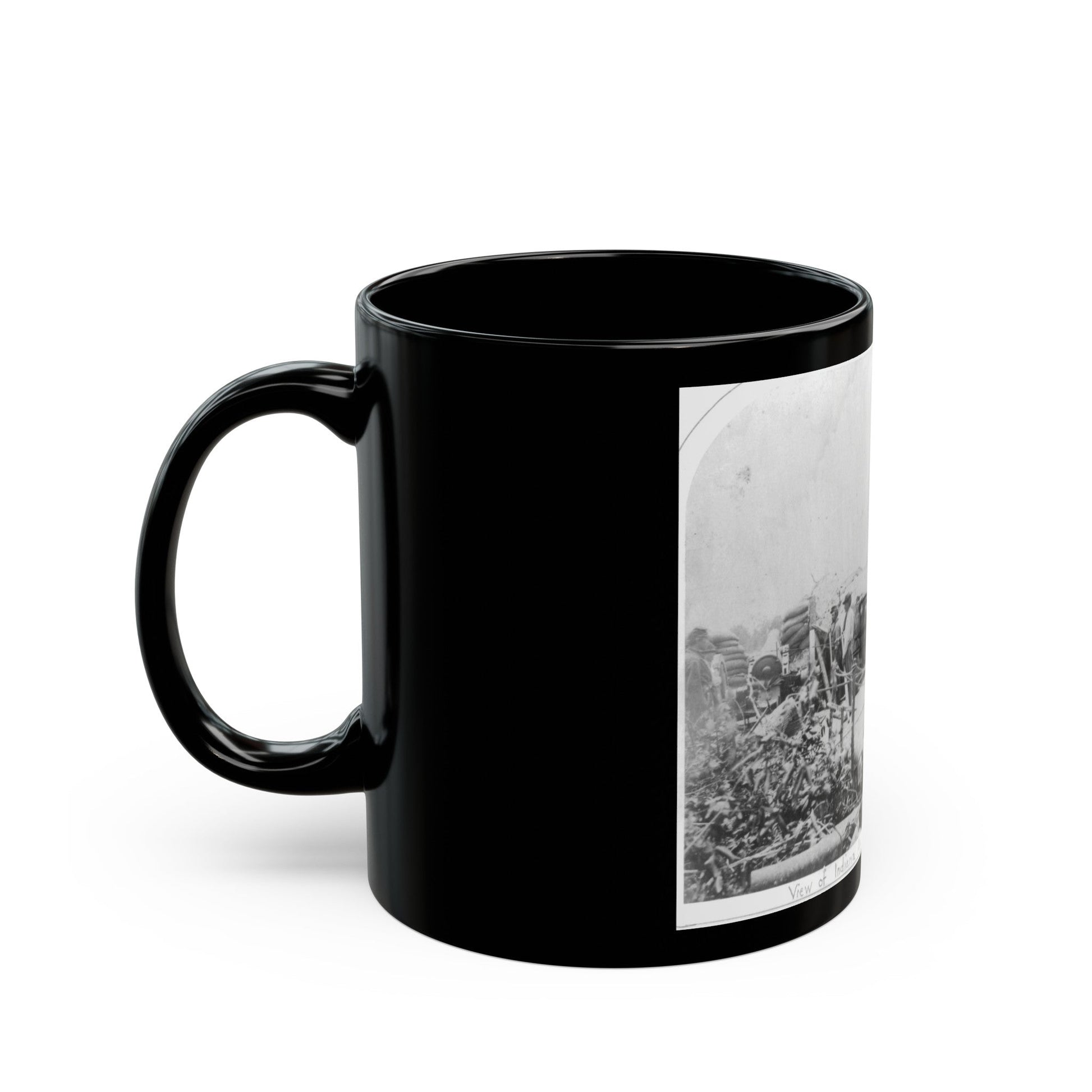 View Of Indiana Artillery, Port Hudson, La (U.S. Civil War) Black Coffee Mug-The Sticker Space