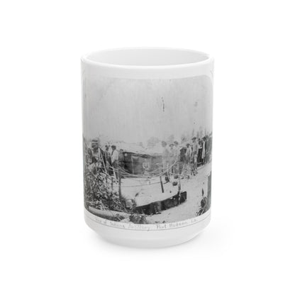 View Of Indiana Artillery, Port Hudson, La (U.S. Civil War) White Coffee Mug-15oz-The Sticker Space