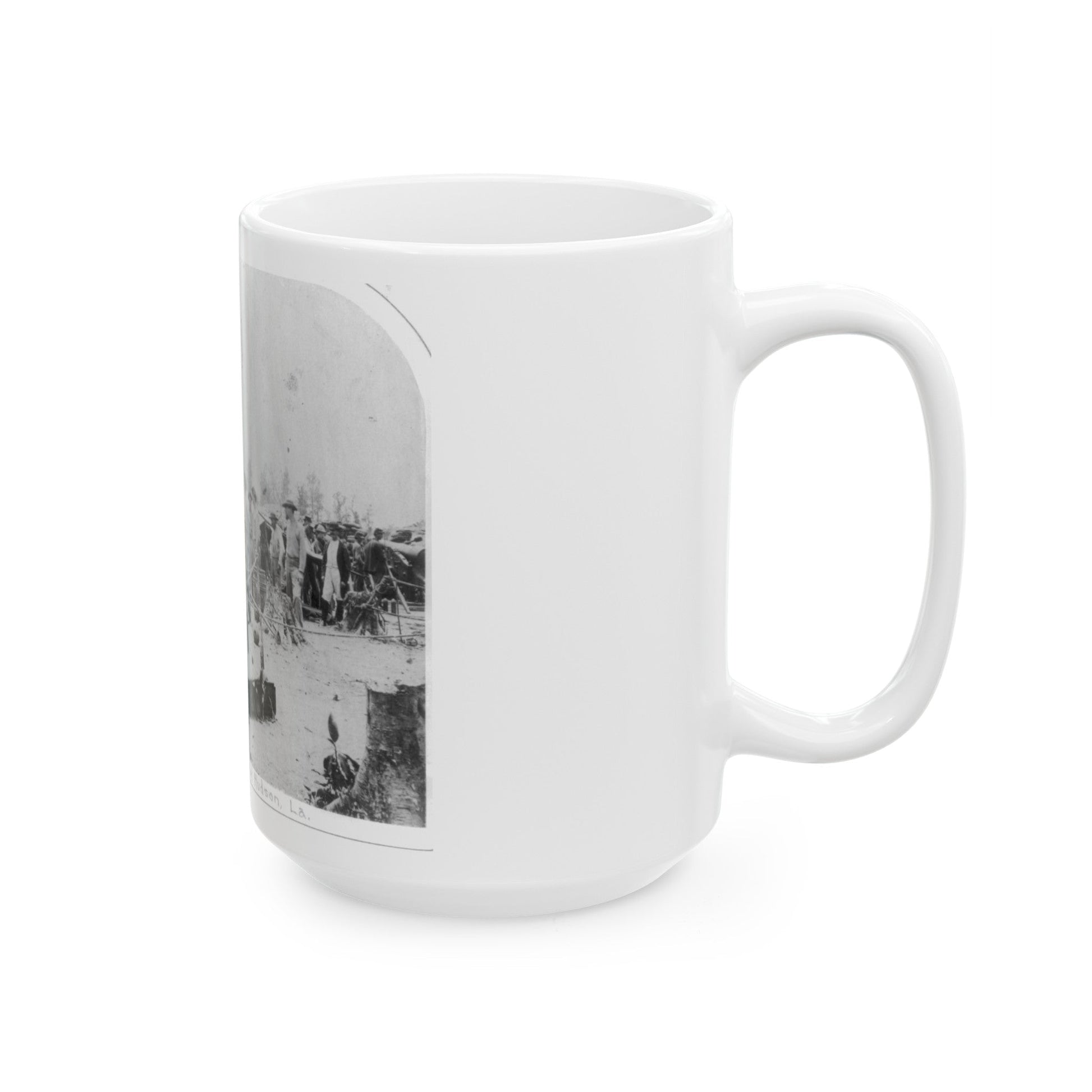 View Of Indiana Artillery, Port Hudson, La (U.S. Civil War) White Coffee Mug-The Sticker Space