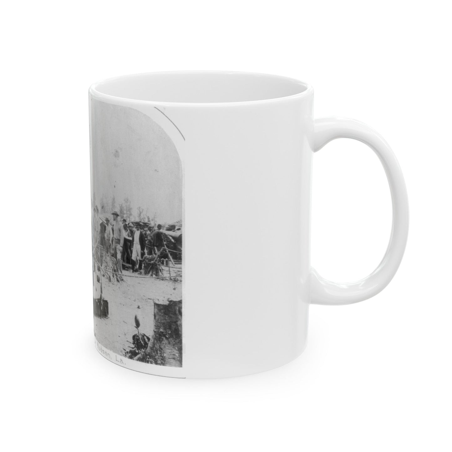 View Of Indiana Artillery, Port Hudson, La (U.S. Civil War) White Coffee Mug-The Sticker Space