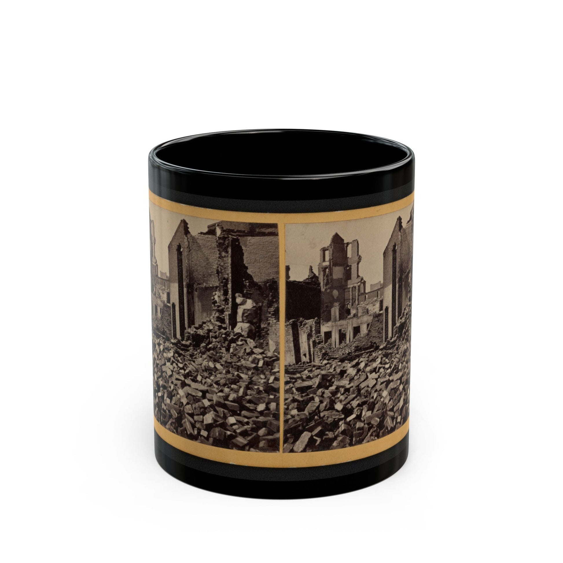 View Of Richmond, Va., At The Close Of The Rebellion (U.S. Civil War) Black Coffee Mug-11oz-The Sticker Space