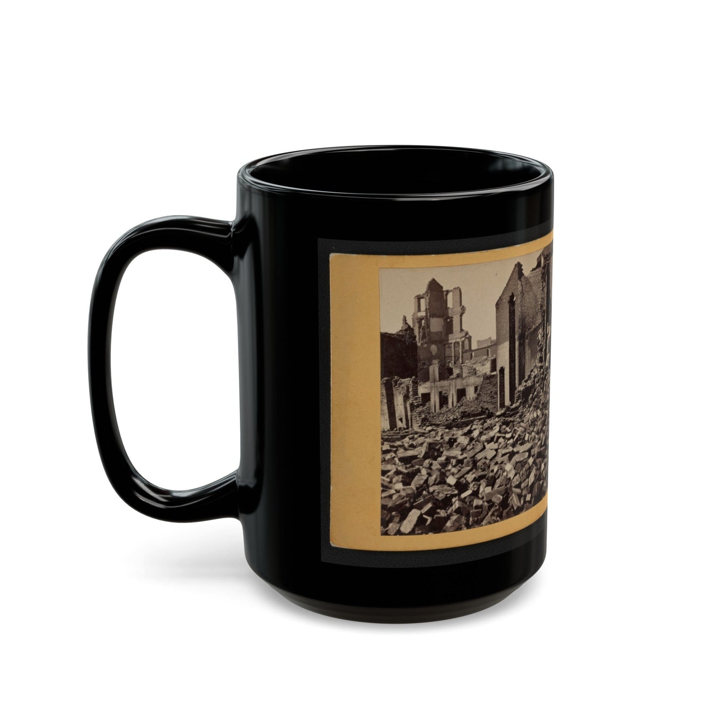 View Of Richmond, Va., At The Close Of The Rebellion (U.S. Civil War) Black Coffee Mug-The Sticker Space