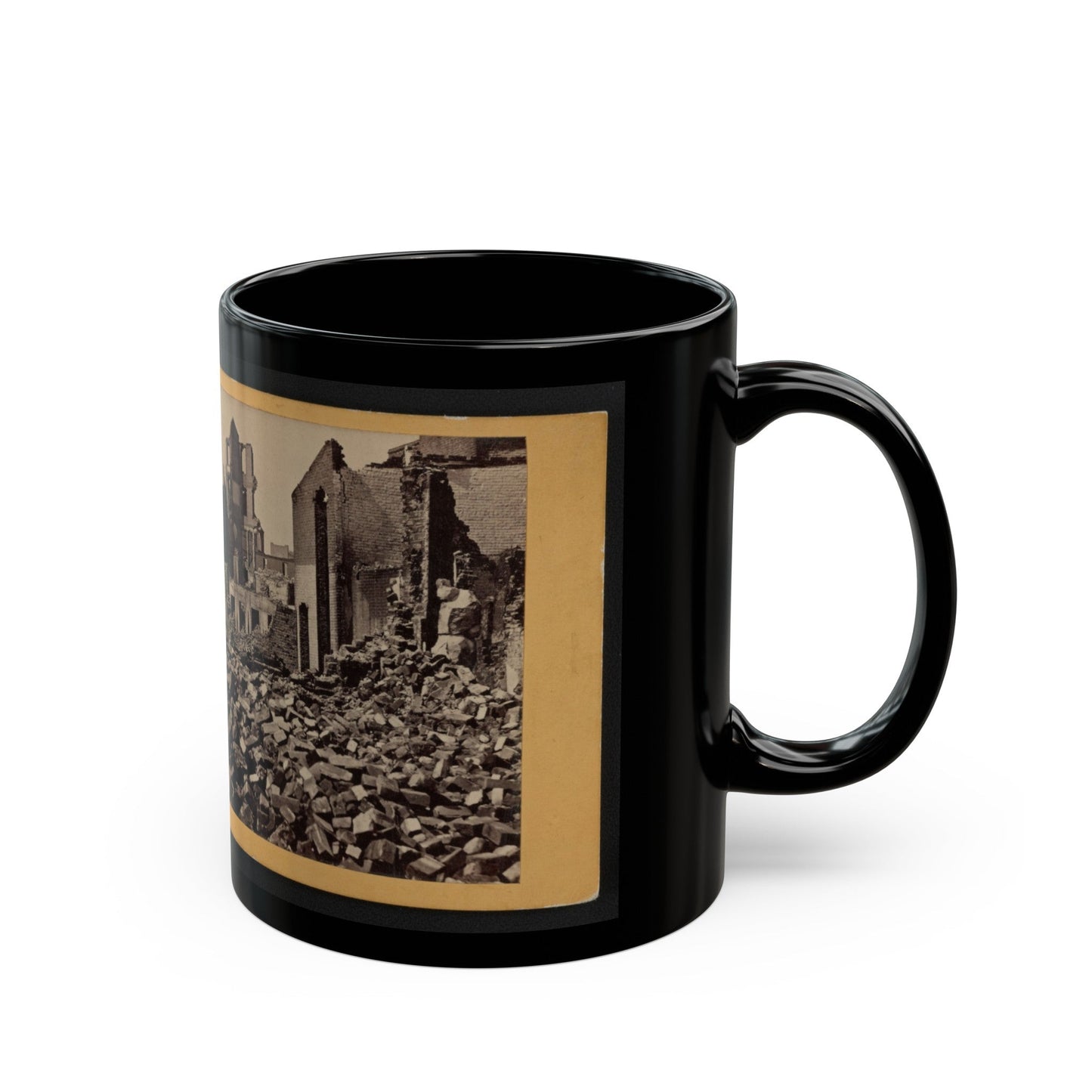 View Of Richmond, Va., At The Close Of The Rebellion (U.S. Civil War) Black Coffee Mug-The Sticker Space