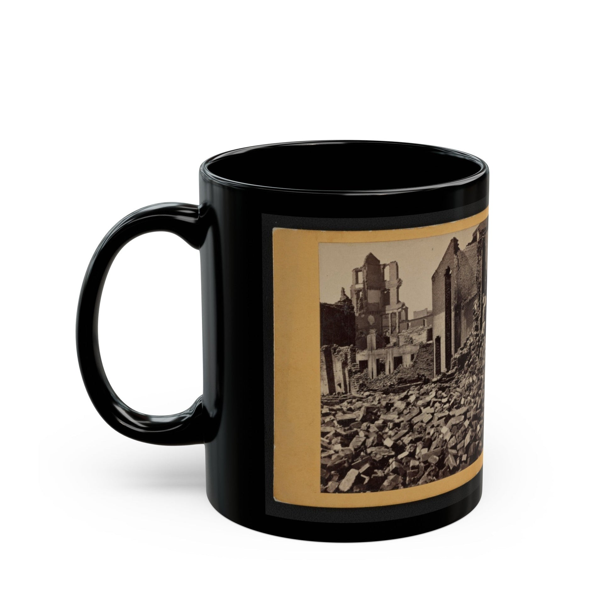 View Of Richmond, Va., At The Close Of The Rebellion (U.S. Civil War) Black Coffee Mug-The Sticker Space