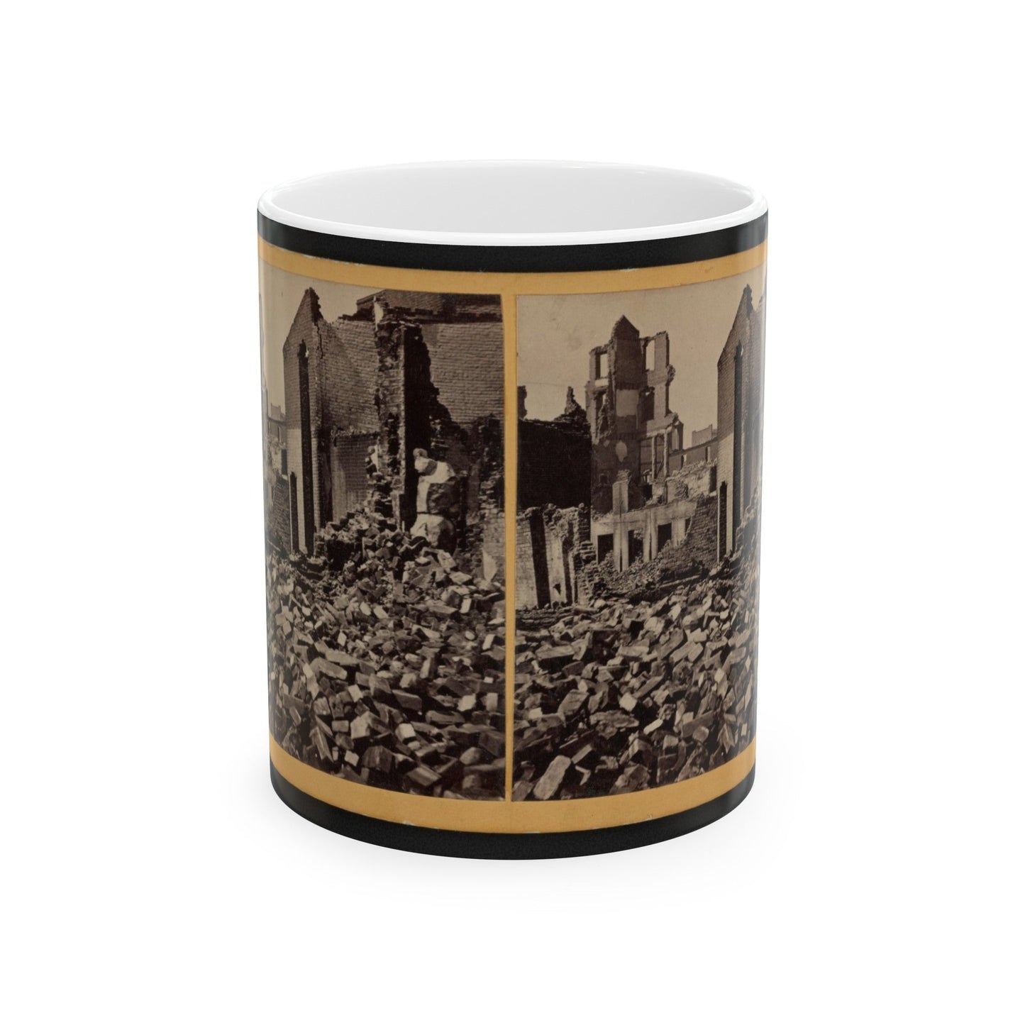 View Of Richmond, Va., At The Close Of The Rebellion (U.S. Civil War) White Coffee Mug-11oz-The Sticker Space